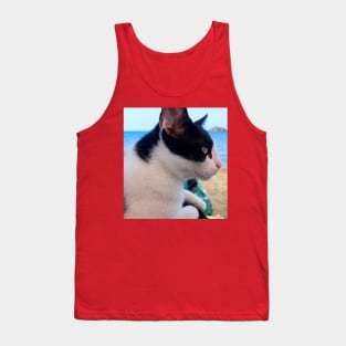 Cat on the Beach Tank Top